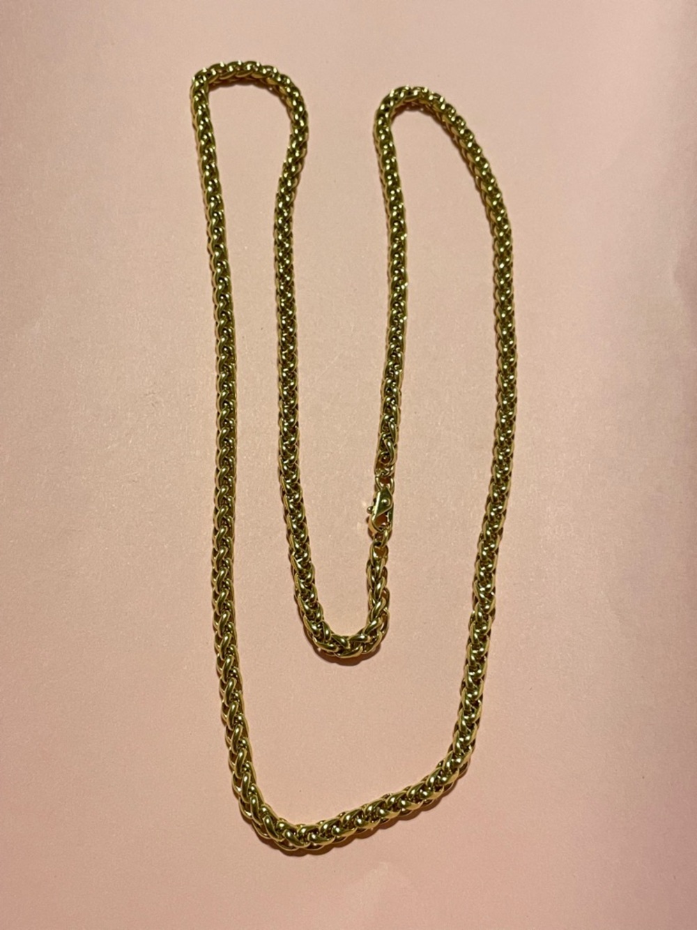 Thick Gold Tone Rope Chain Necklace #9306